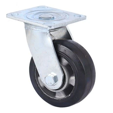 125mm Swivel industrial rubber casters