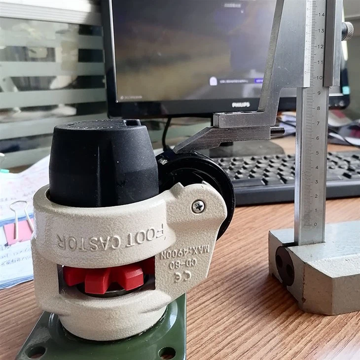 leveling foot casters